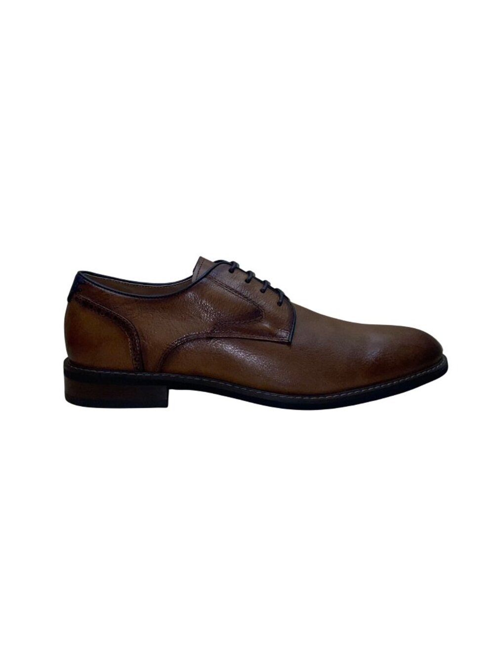 Steve Madden Men’s Brown Cognac Leather Lace-Up Bannon Dress Shoes Size 12